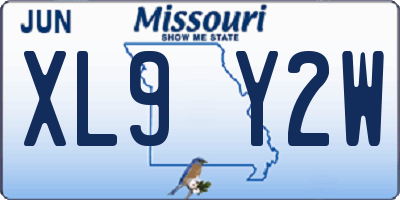 MO license plate XL9Y2W