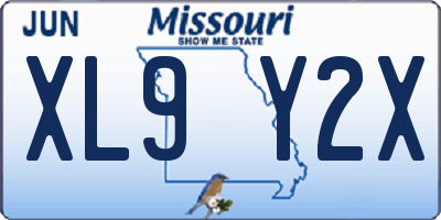 MO license plate XL9Y2X