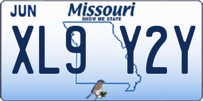 MO license plate XL9Y2Y