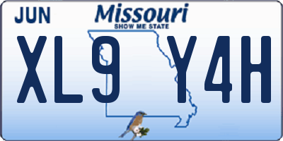MO license plate XL9Y4H