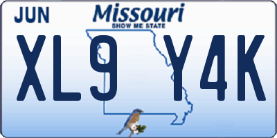 MO license plate XL9Y4K