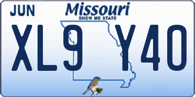 MO license plate XL9Y4O