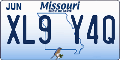 MO license plate XL9Y4Q