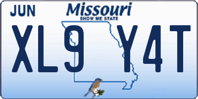 MO license plate XL9Y4T