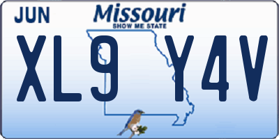 MO license plate XL9Y4V