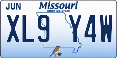 MO license plate XL9Y4W