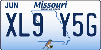 MO license plate XL9Y5G