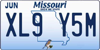 MO license plate XL9Y5M