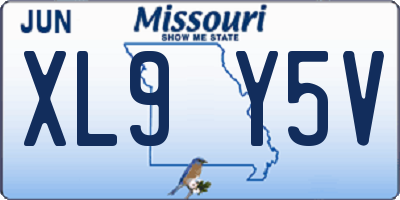 MO license plate XL9Y5V