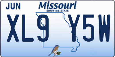 MO license plate XL9Y5W