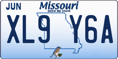 MO license plate XL9Y6A