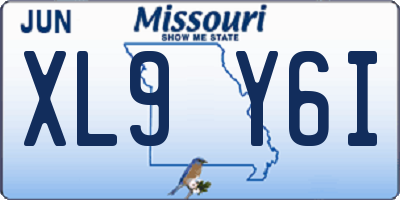 MO license plate XL9Y6I