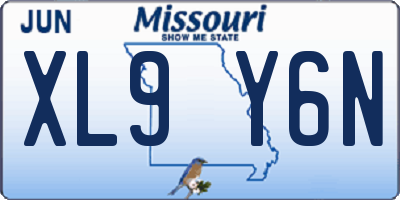 MO license plate XL9Y6N