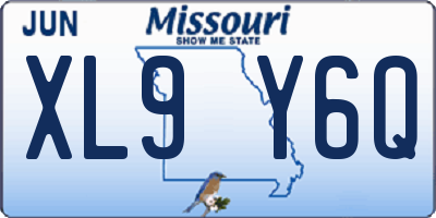 MO license plate XL9Y6Q