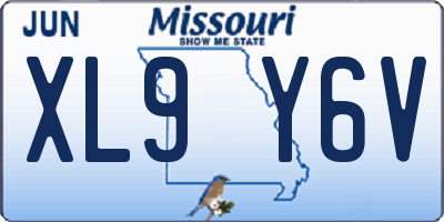 MO license plate XL9Y6V