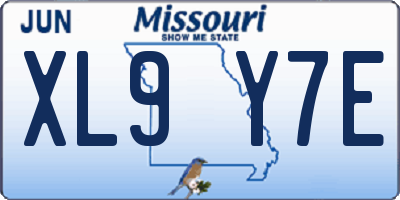 MO license plate XL9Y7E