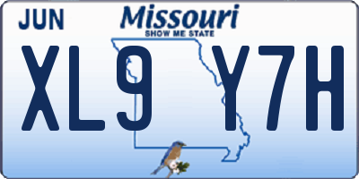 MO license plate XL9Y7H