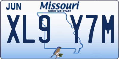MO license plate XL9Y7M