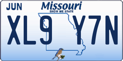 MO license plate XL9Y7N