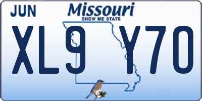 MO license plate XL9Y7O