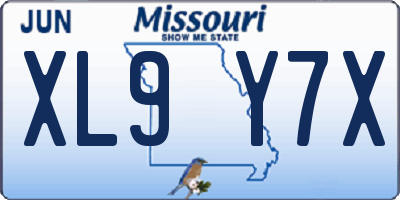 MO license plate XL9Y7X