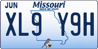 MO license plate XL9Y9H