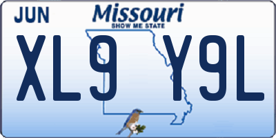 MO license plate XL9Y9L