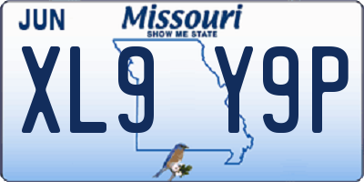 MO license plate XL9Y9P