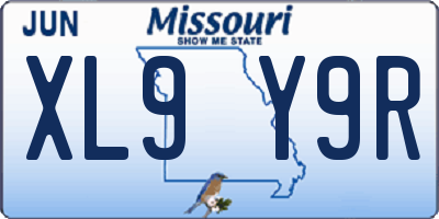 MO license plate XL9Y9R