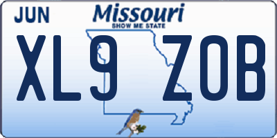 MO license plate XL9Z0B