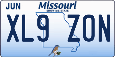 MO license plate XL9Z0N