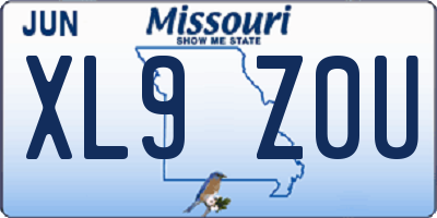 MO license plate XL9Z0U