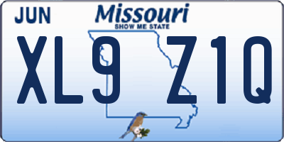 MO license plate XL9Z1Q