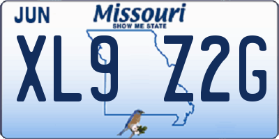 MO license plate XL9Z2G