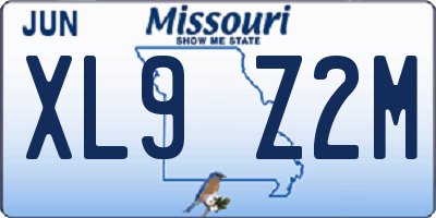 MO license plate XL9Z2M