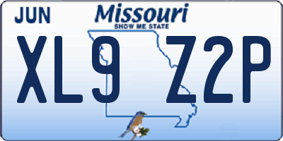 MO license plate XL9Z2P