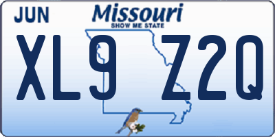 MO license plate XL9Z2Q