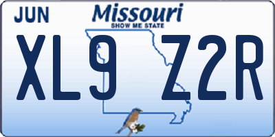 MO license plate XL9Z2R