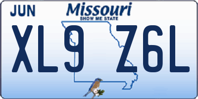 MO license plate XL9Z6L
