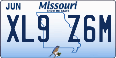 MO license plate XL9Z6M
