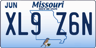 MO license plate XL9Z6N