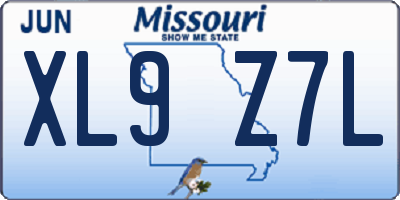 MO license plate XL9Z7L