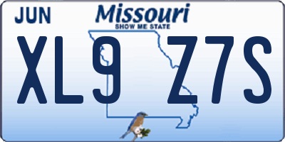 MO license plate XL9Z7S