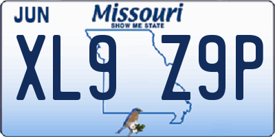 MO license plate XL9Z9P