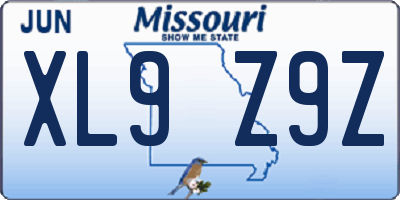 MO license plate XL9Z9Z