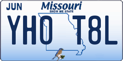 MO license plate YH0T8L