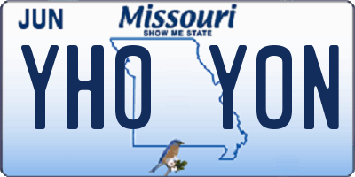 MO license plate YH0Y0N