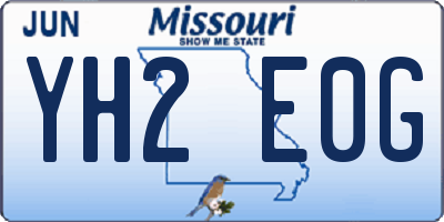 MO license plate YH2E0G