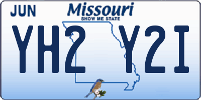 MO license plate YH2Y2I
