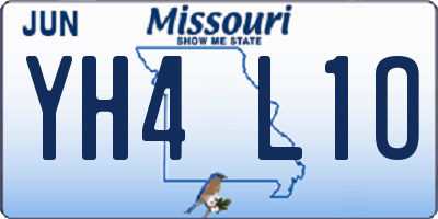 MO license plate YH4L1O